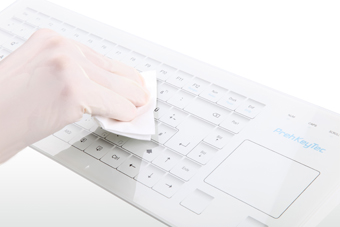 PREHKEYTEC, GTK86U, GLASS TOP KEYBOARD, ALPHA, WHITE
